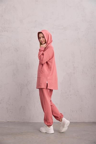 Astronot Kapüşonlu Sweat Pudra