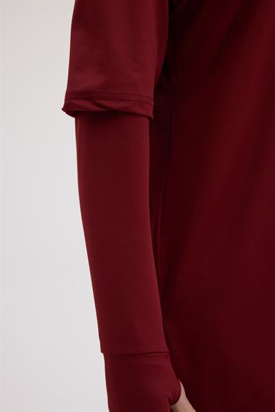 Kol Detaylı Tunik Bordo