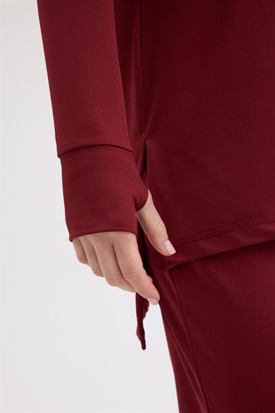 Kol Detaylı Tunik Bordo