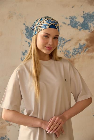 Etnik Desen Fular Mavi