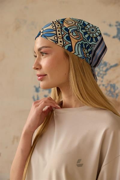 Etnik Desen Fular Mavi