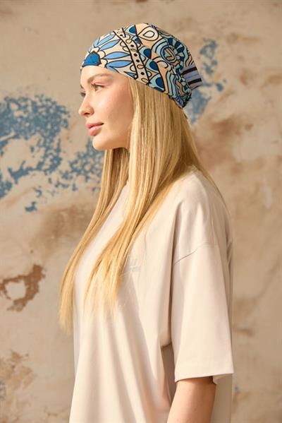 Etnik Desen Fular Mavi