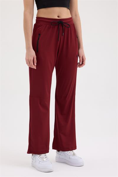 Tayt Eklentili Eşofman Bordo