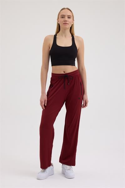 Tayt Eklentili Eşofman Bordo