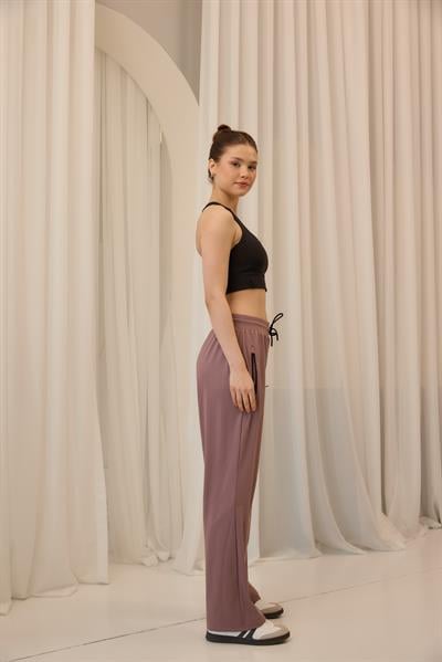 Tayt Eklentili Eşofman Gül Kurusu