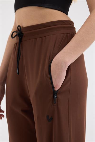 Tayt Eklentili Eşofman Kahve