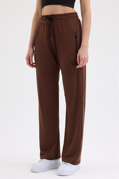 Tayt Eklentili Eşofman Kahve