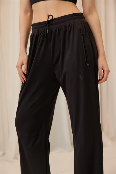 Tayt Eklentili Eşofman Siyah