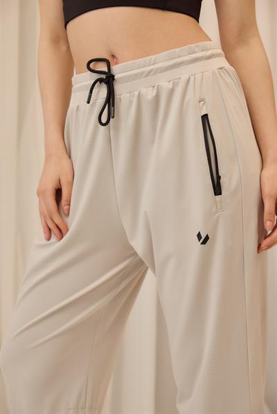 Tayt Eklentili Eşofman Taş