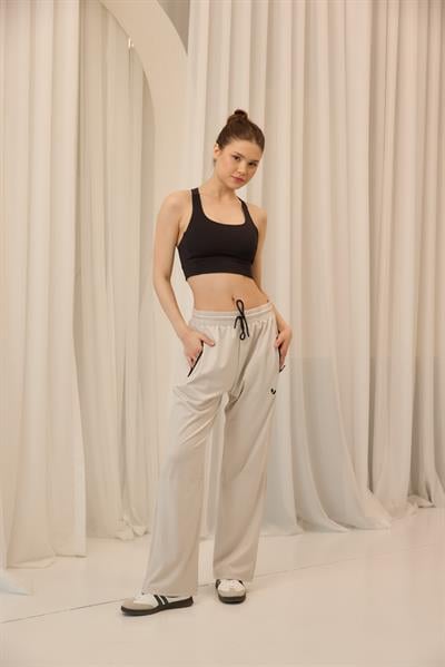 Tayt Eklentili Eşofman Taş