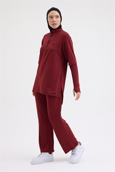 Tayt Eklentili Takım Bordo