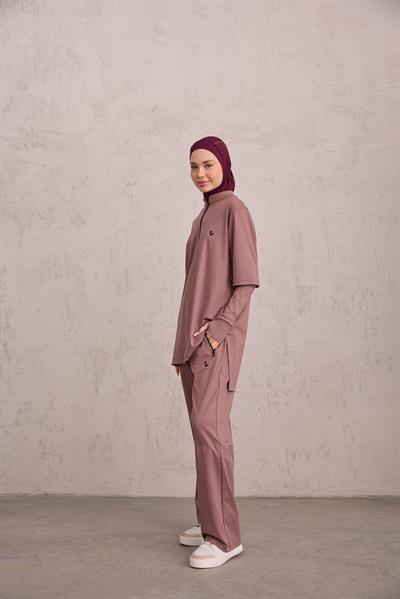 Tayt Eklentili Takım Gül Kurusu