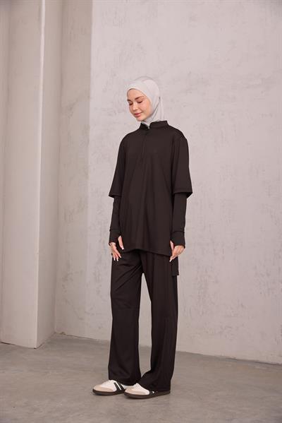 Tayt Eklentili Takım Siyah