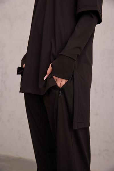 Tayt Eklentili Takım Siyah