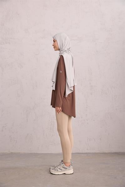 Parmak Detaylı Tunik Kahve