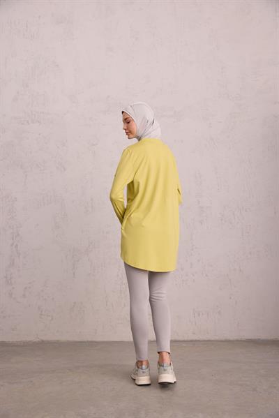 Parmak Detaylı Tunik Lime
