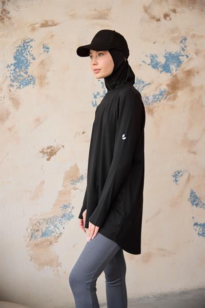 Parmak Detaylı Tunik Siyah