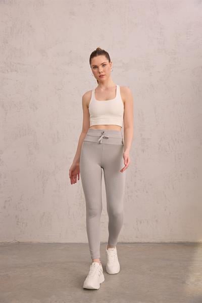 Yumuşak Dokulu Tayt Gri