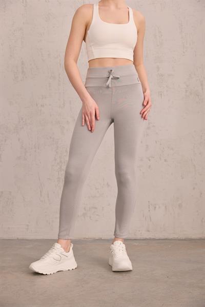 Yumuşak Dokulu Tayt Gri