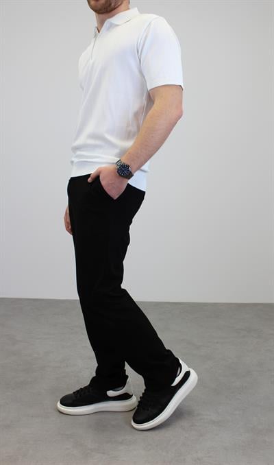 BAGGY KUMAŞ PANTOLON SİYAH