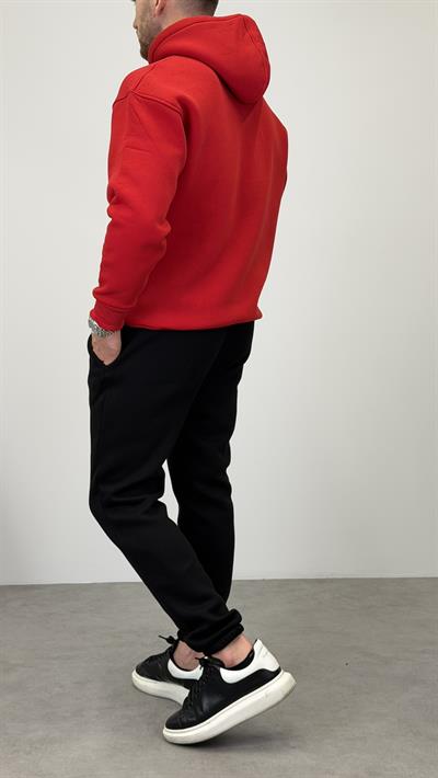KAPŞONLU SWEATSHIRT KIRMIZI