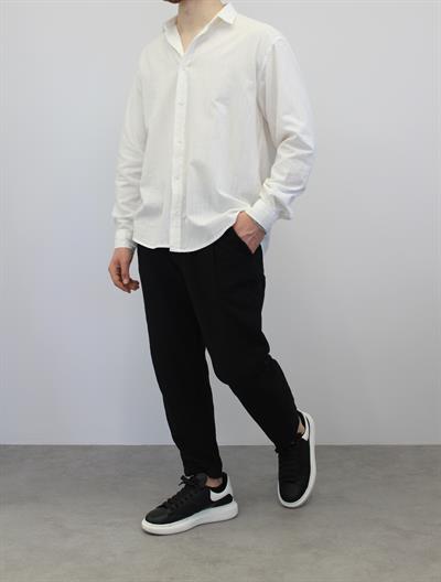 KETEN REGULAR PANTOLON SİYAH