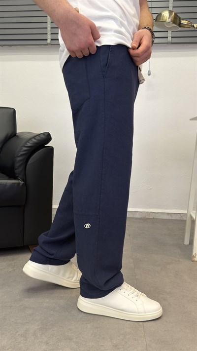NAKIŞLI BAGGY PANTOLON LACİVERT