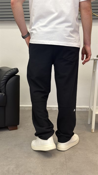 NAKIŞLI BAGGY PANTOLON SİYAH