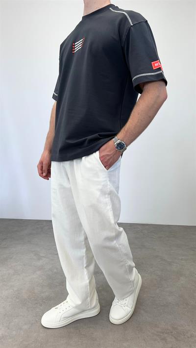 OVERSIZE 22 BASKILI T-SHIRT FÜME