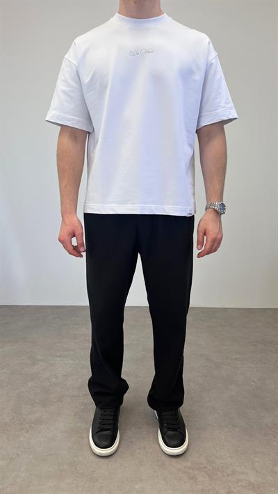 OVERSIZE DA VINCI 3D BASKILI T-SHIRT BEYAZ