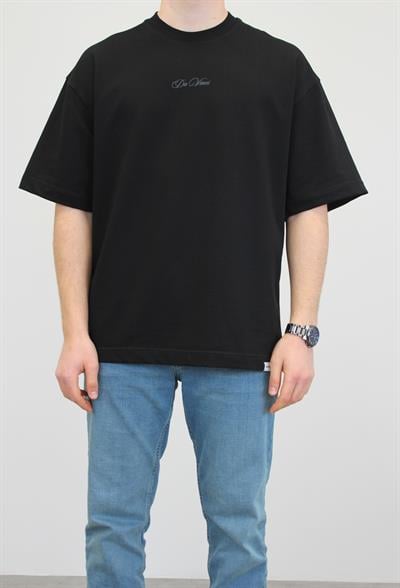 OVERSIZE DA VINCI 3D BASKILI T-SHIRT SİYAH