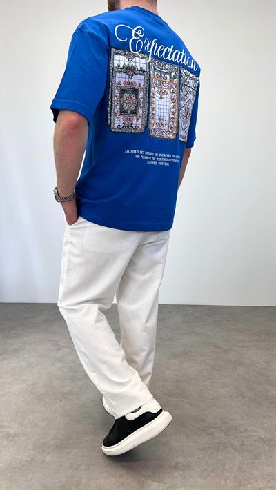 OVERSIZE VİTRAY BASKILI T-SHİRT