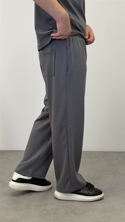 OYSHO KUMAŞ BAGGY KALIP PANTOLON FÜME