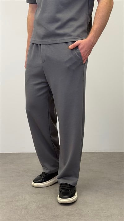 OYSHO KUMAŞ BAGGY KALIP PANTOLON FÜME