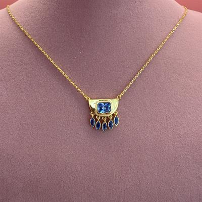 ASH TOPAZ TAŞLI GOLD KOLYE