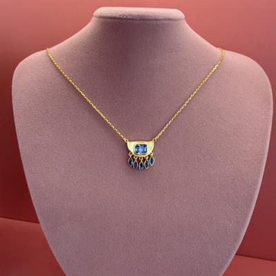 ASH TOPAZ TAŞLI GOLD KOLYE