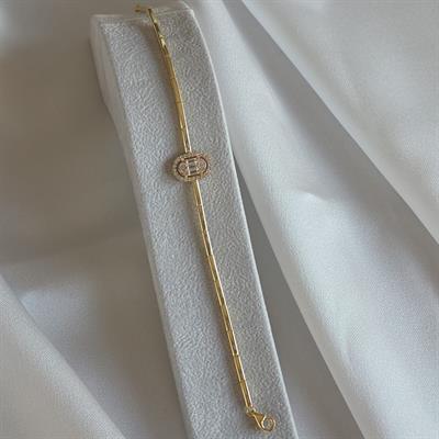 BAGET TAŞLI GOLD BİLEKLİK