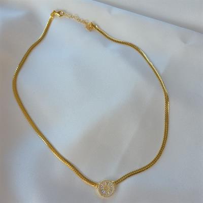 BAGET TAŞLI GOLD KOLYE