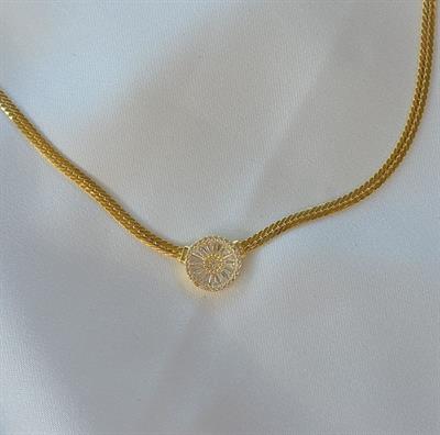 BAGET TAŞLI GOLD KOLYE
