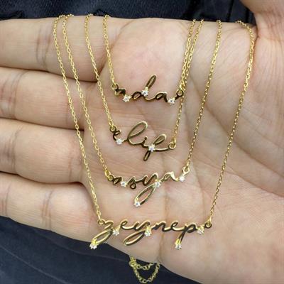 BELLY İSİM GOLD KOLYE