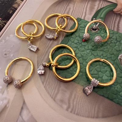 BIANCA DAMLA TAŞLI GOLD YÜZÜK