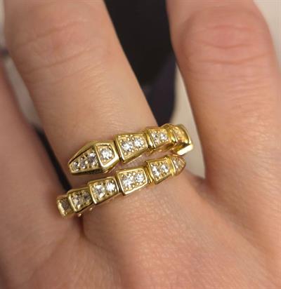Seri İkili Sarmal Gold Yüzük