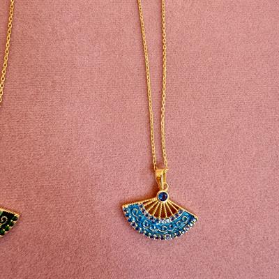 BLUE YELPAZE GOLD KOLYE