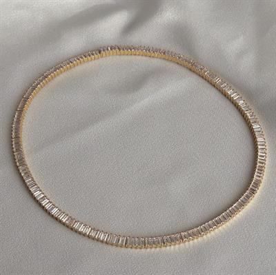 FULL BAGET TAŞLI GOLD KOLYE