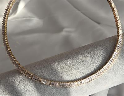 FULL BAGET TAŞLI GOLD KOLYE