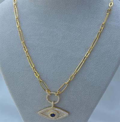 GOLD EVİL EYE KOLYE