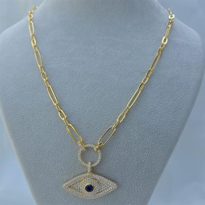 GOLD EVİL EYE KOLYE