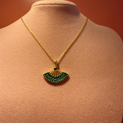 GREEN YELPAZE GOLD KOLYE