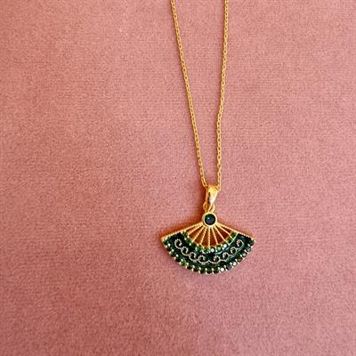 GREEN YELPAZE GOLD KOLYE