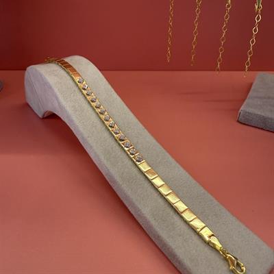 KARE TAŞLI GOLD BİLEKLİK